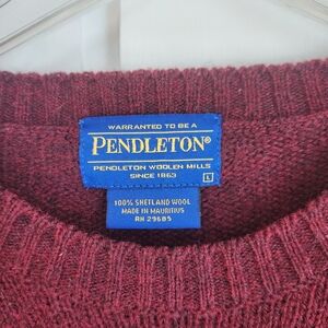 Pendleton Wool Shetland sweater, EUC maroon, L